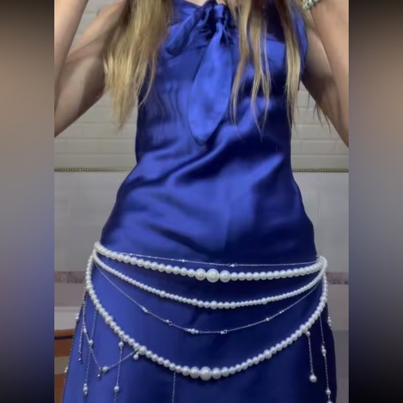 Vintage Pearl Draped Waist Chain main image 5